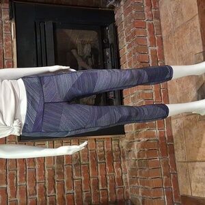 Lululemon Athletica Navy Striped Leggings